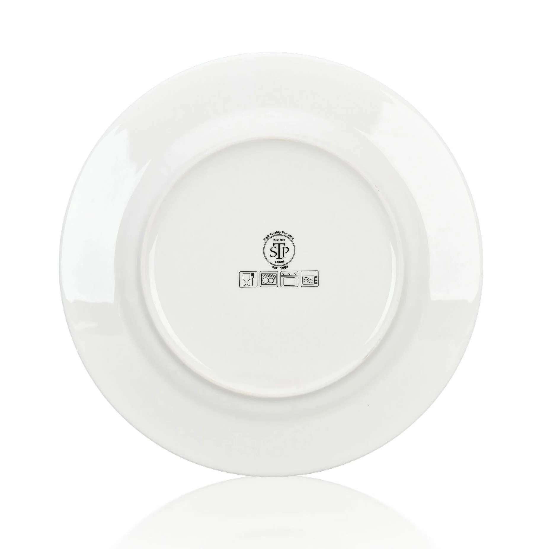 STP GOODS Melodie de Fleurs Bone China Dinnerware Set of 24 Service for 6 24-Piece Dish Set of Plates and Bowls, Blue Gold White