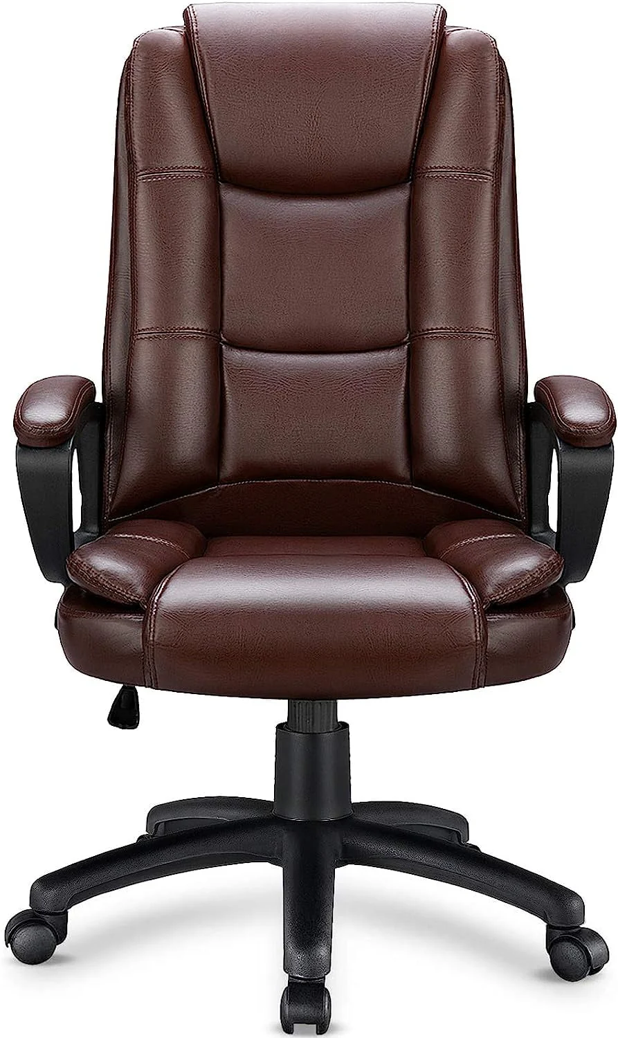 Waleaf Home Office Chair, 400LBS 8Hours Heavy Duty Design, Ergonomic High Back Cushion Lumbar Back Support, Computer Desk Chair, Big and Tall Chair, Adjustable Executive Leather Chair with Arms