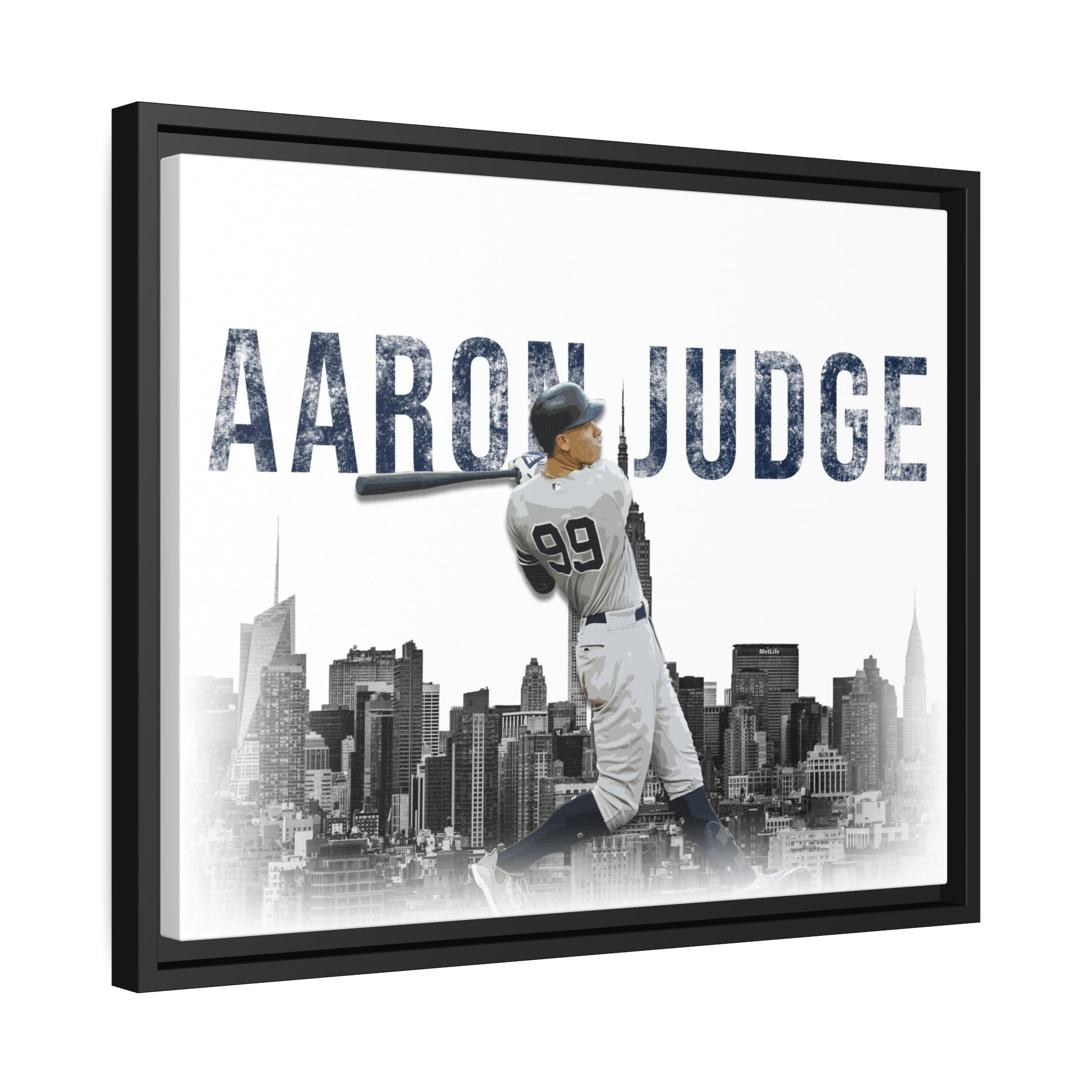 Aaron Judge New York Yankees Swinging Home Run Premium Wall Art Framed Canvas