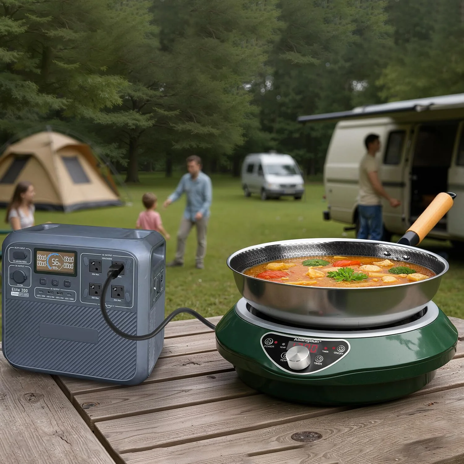 Induction Cooktop 1700W 85V~120V Wok Pan (included) Portable Electric Stove 18 Hours Timer 16 Level Temp&Power Ctrl Cookware Appliances Skillet Plates