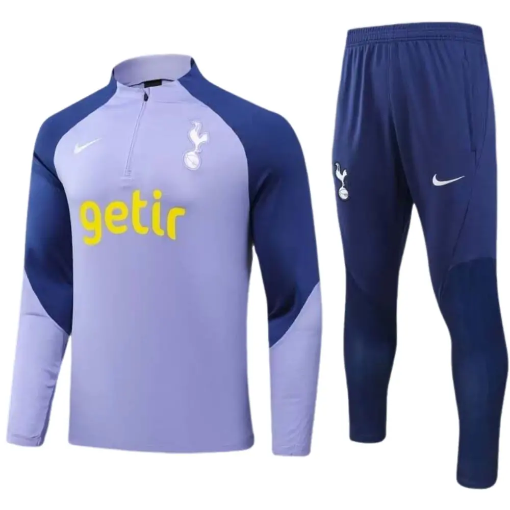 2023 Tottenham Half-Pull Training Suit Purple Jersey 1:1 Thai Quality Set