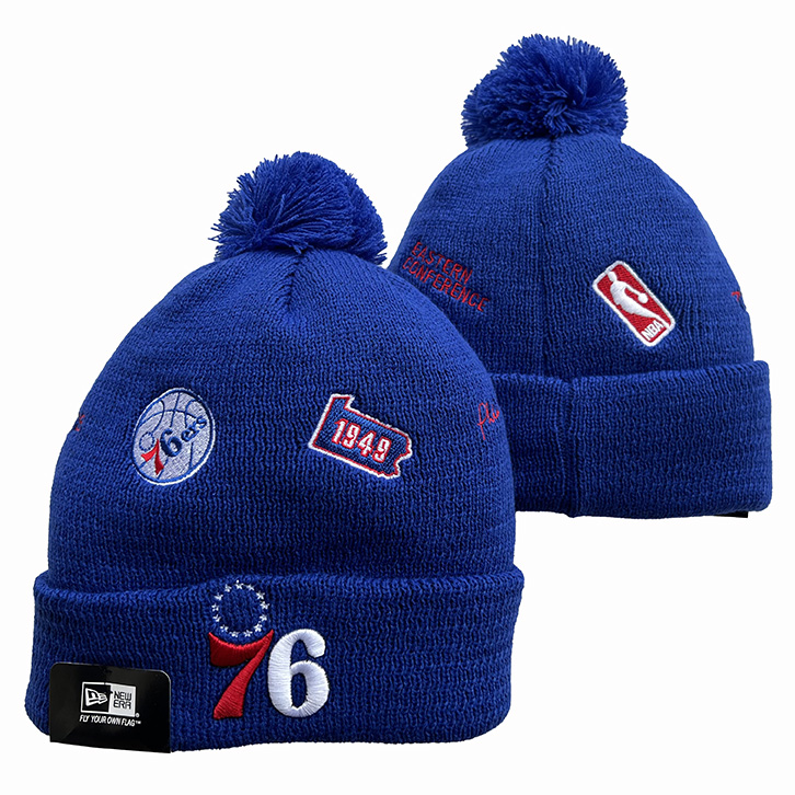 Philadelphia 76 new era Cuffed Knit Hat with Pom
