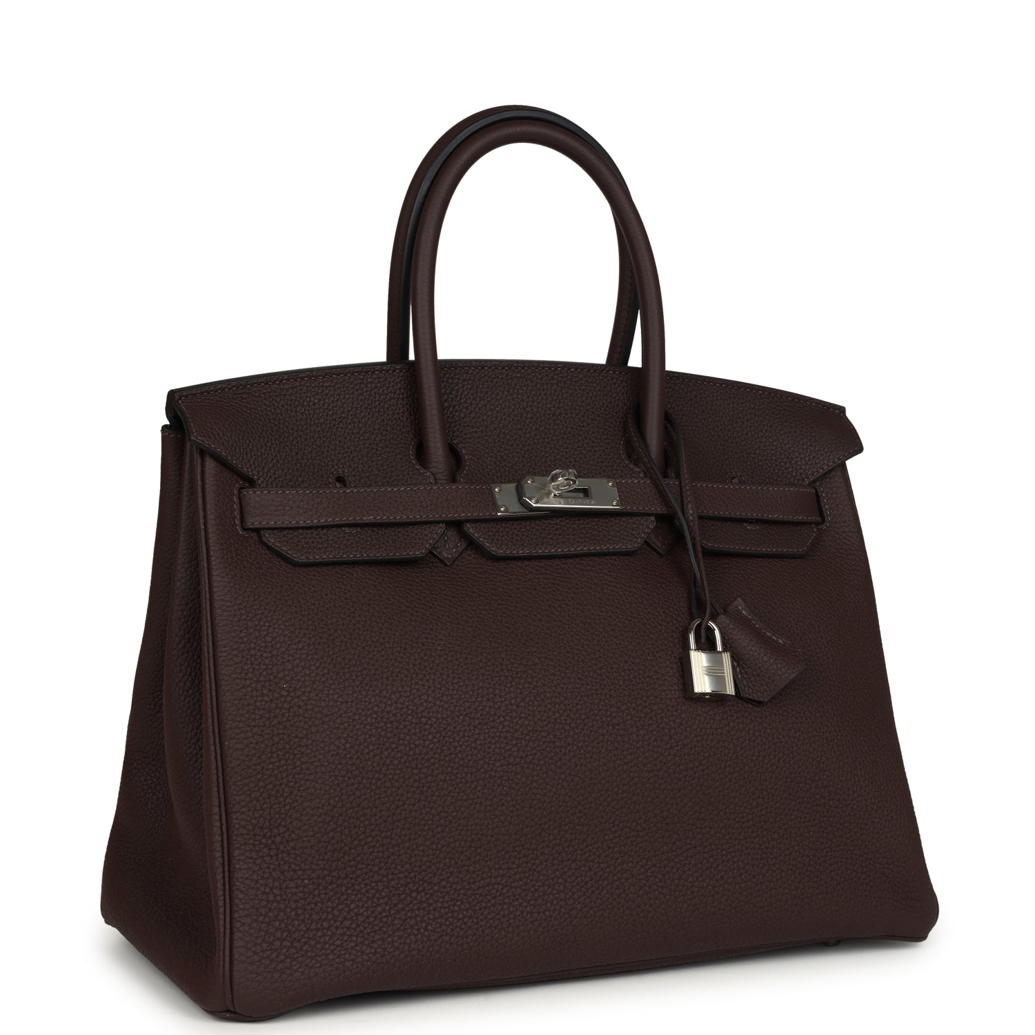 Birkin 35 Chocolate Togo Palladium Hardware