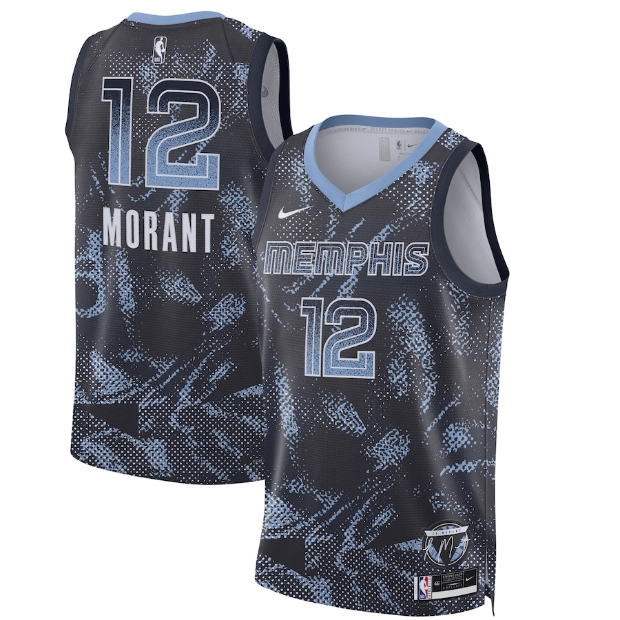 Unisex Memphis Grizzlies Ja Morant Navy 2025 Select Series Swingman Jersey