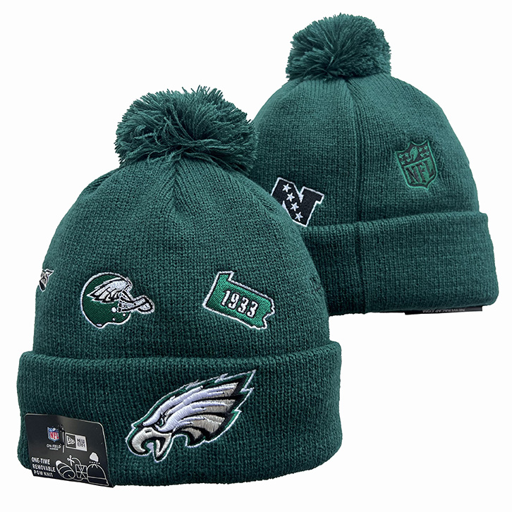 Philadelphia Eagles Cuffed Knit Hat with Pom