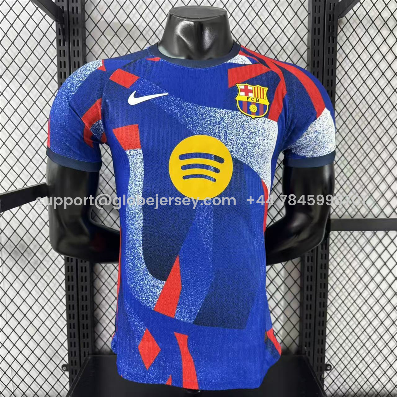 Barcelona 25-26 Blue And Red Pre-Match Jersey - Player Version