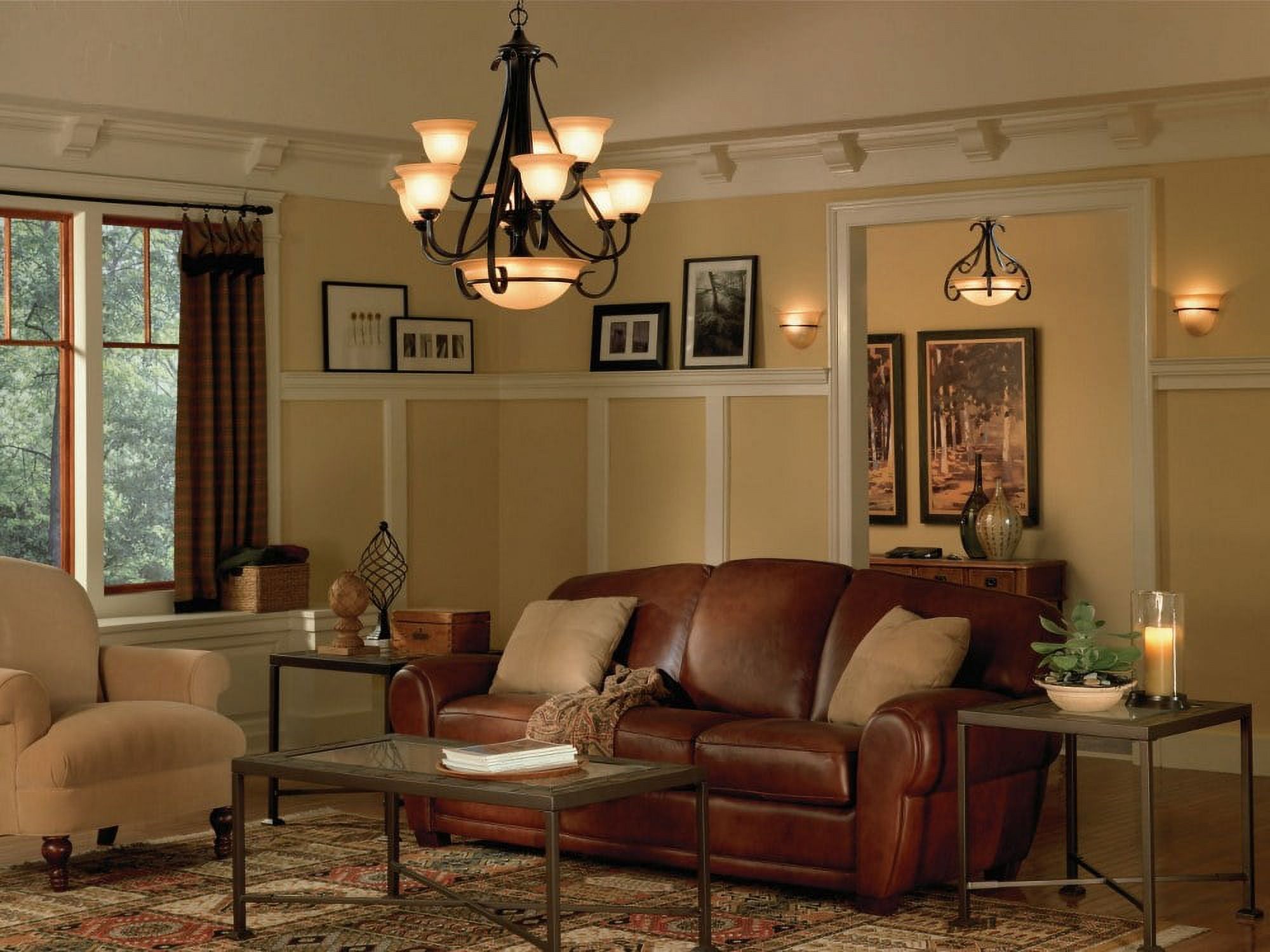 P3843-09-Progress Lighting-Torino - 3 Light - Bowl Shade in Transitional style - 18 Inches wide by 18.5 Inches high-Brushed Nickel Finish