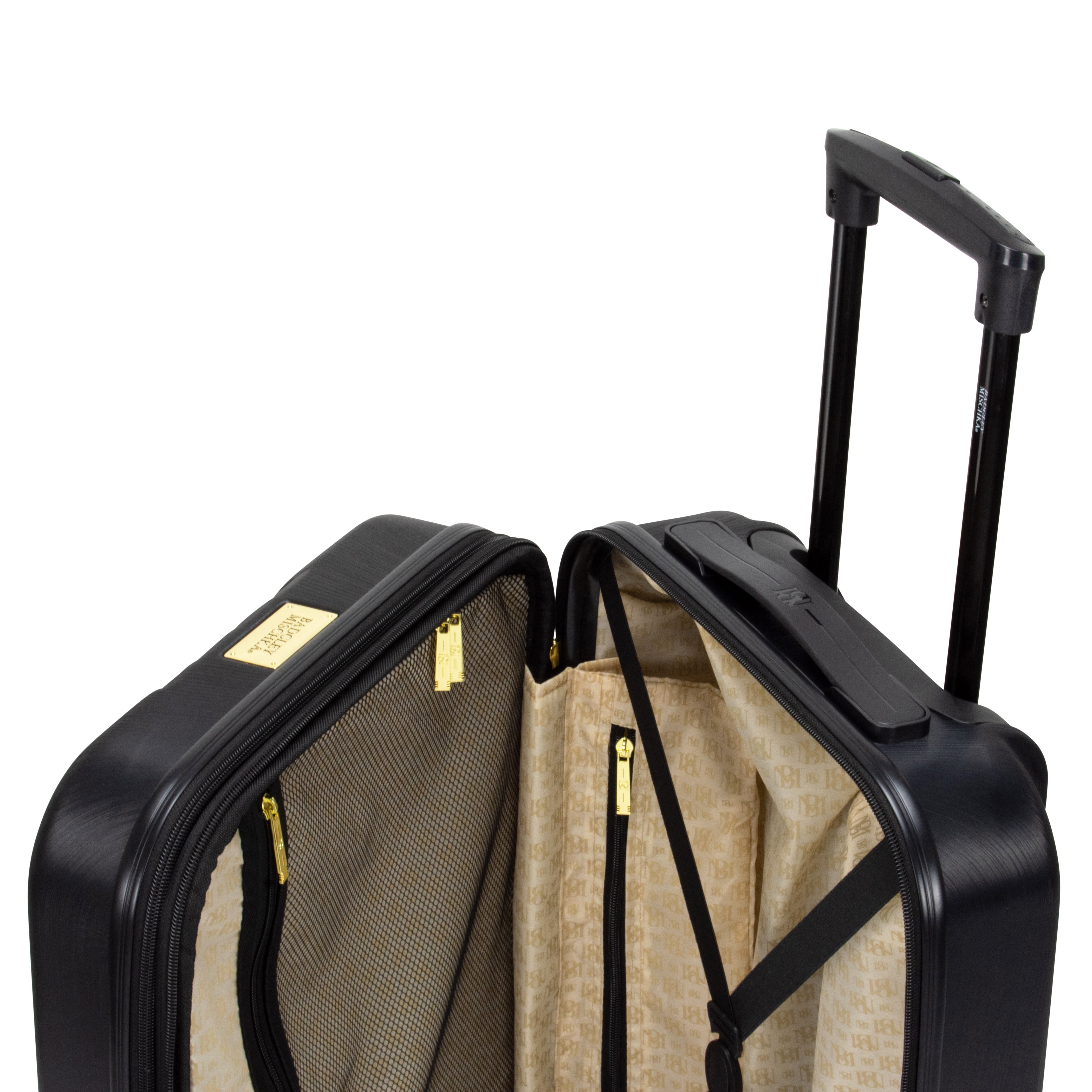 BADGLEY MISCHKA Diamond 3 Piece Expandable Luggage Set (Black)