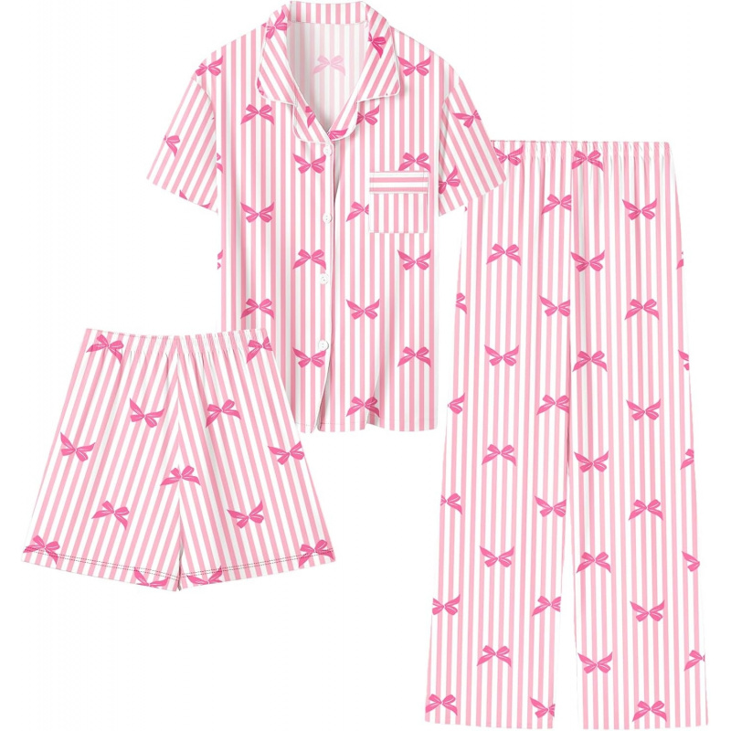 Girls Lyocell 3 Piece Pajamas Set