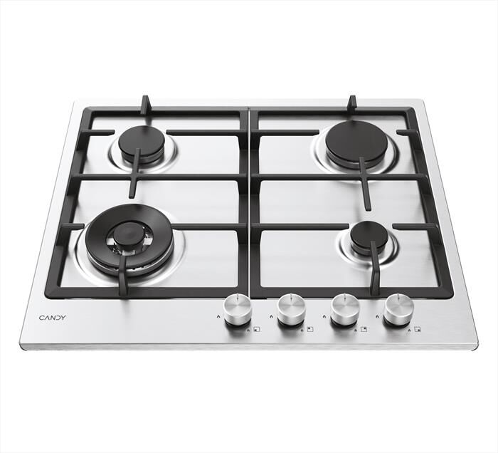 CANDY - Piano cottura gas CHG6BF4WTX 59,5 cm-Acciaio inox