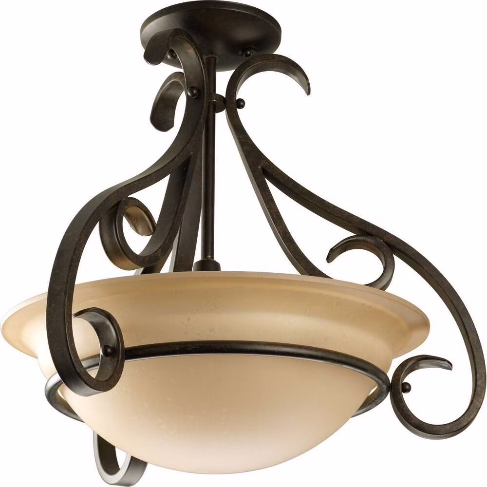 P3843-09-Progress Lighting-Torino - 3 Light - Bowl Shade in Transitional style - 18 Inches wide by 18.5 Inches high-Brushed Nickel Finish