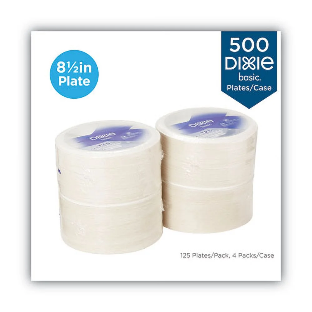 Paper Dinnerware, Plates, White, 8.5