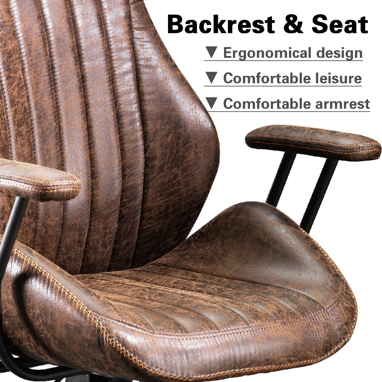 Ovios Ergonomic Office Chair High Back Computer Desk Deepen Seat Chair with Lumbar Support for Home Office