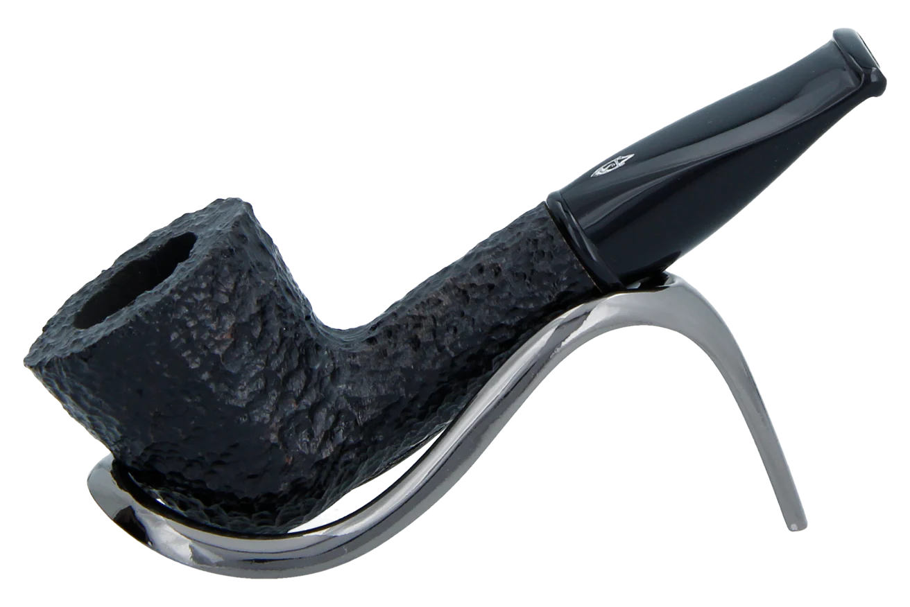 Savinelli Mini -  Black Rusticated Briar Smoking Pipe - Shape 409 (6mm)