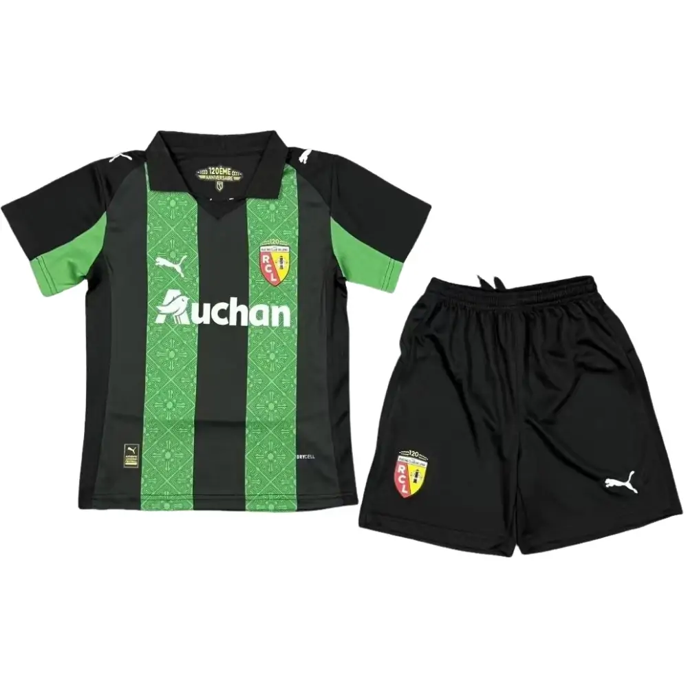 2025-26 RC Lens Away Kit - Short Sleeve Children's suit Fans Edition