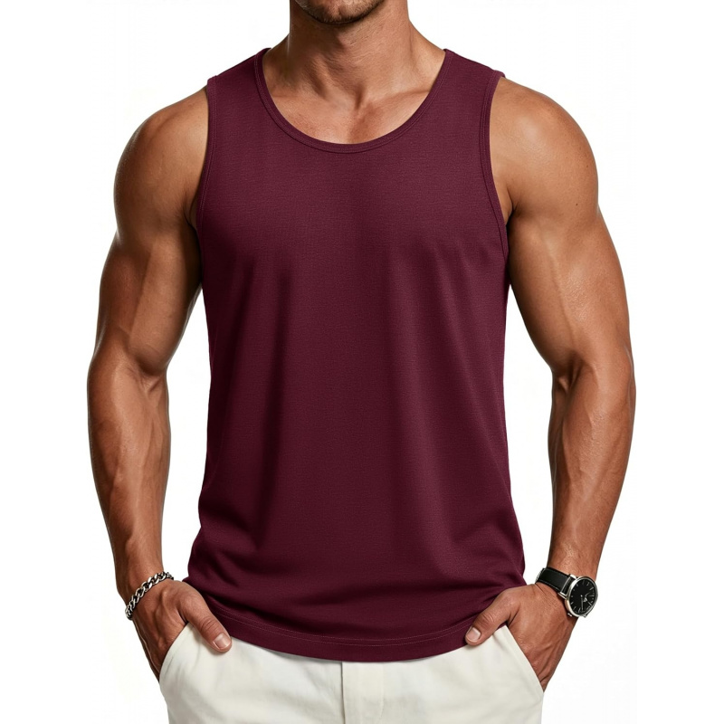 Men's Tank Top UPF 50+ Sleeveless Shirt Cotton Moisture