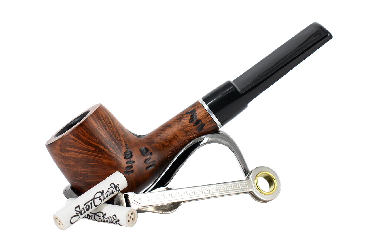 Smoke-King Pipe Smoker's Starter Kit - Straight Rustic Pipe