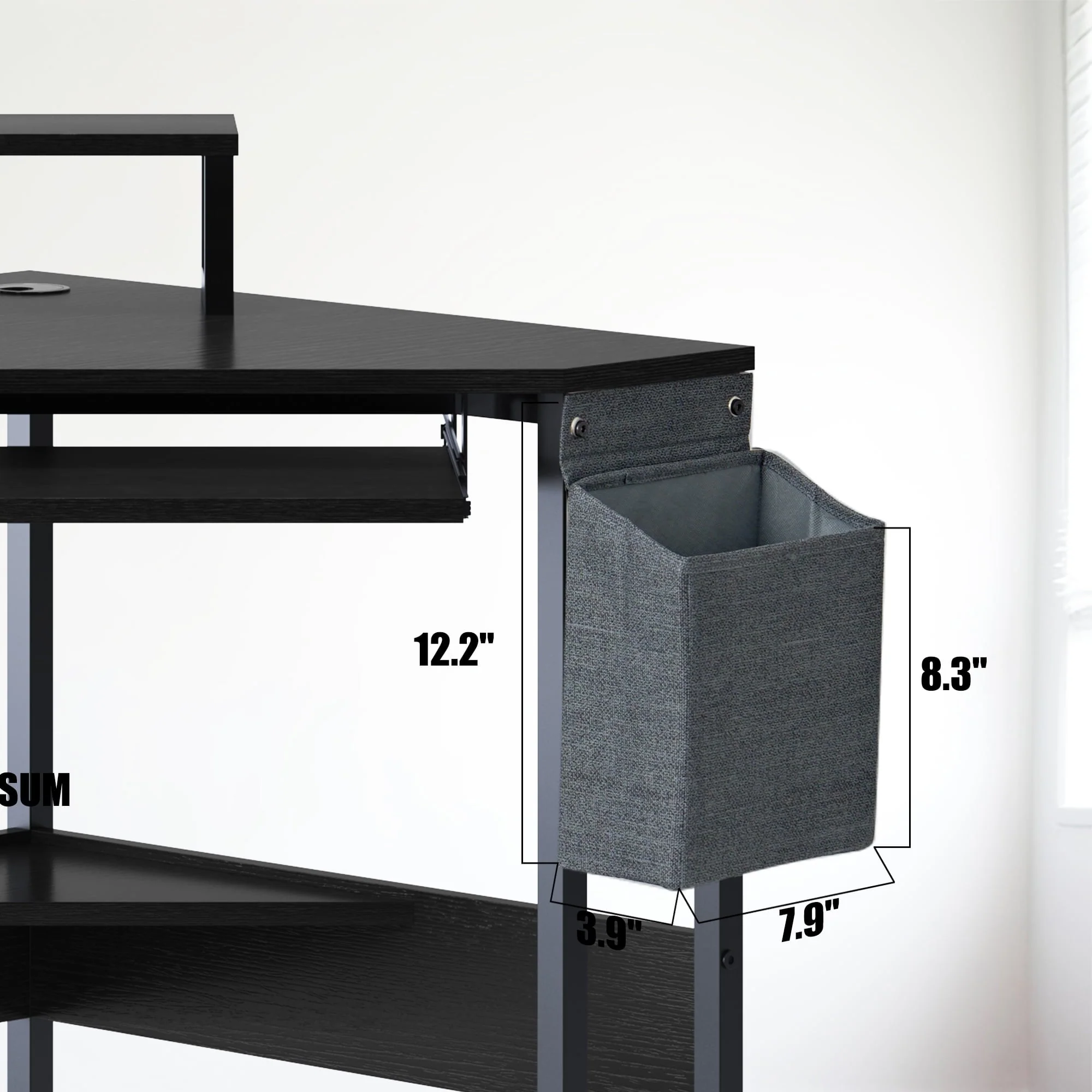 Soges Space Saving Multi-Functional Triangular Corner Desk for Office and Study