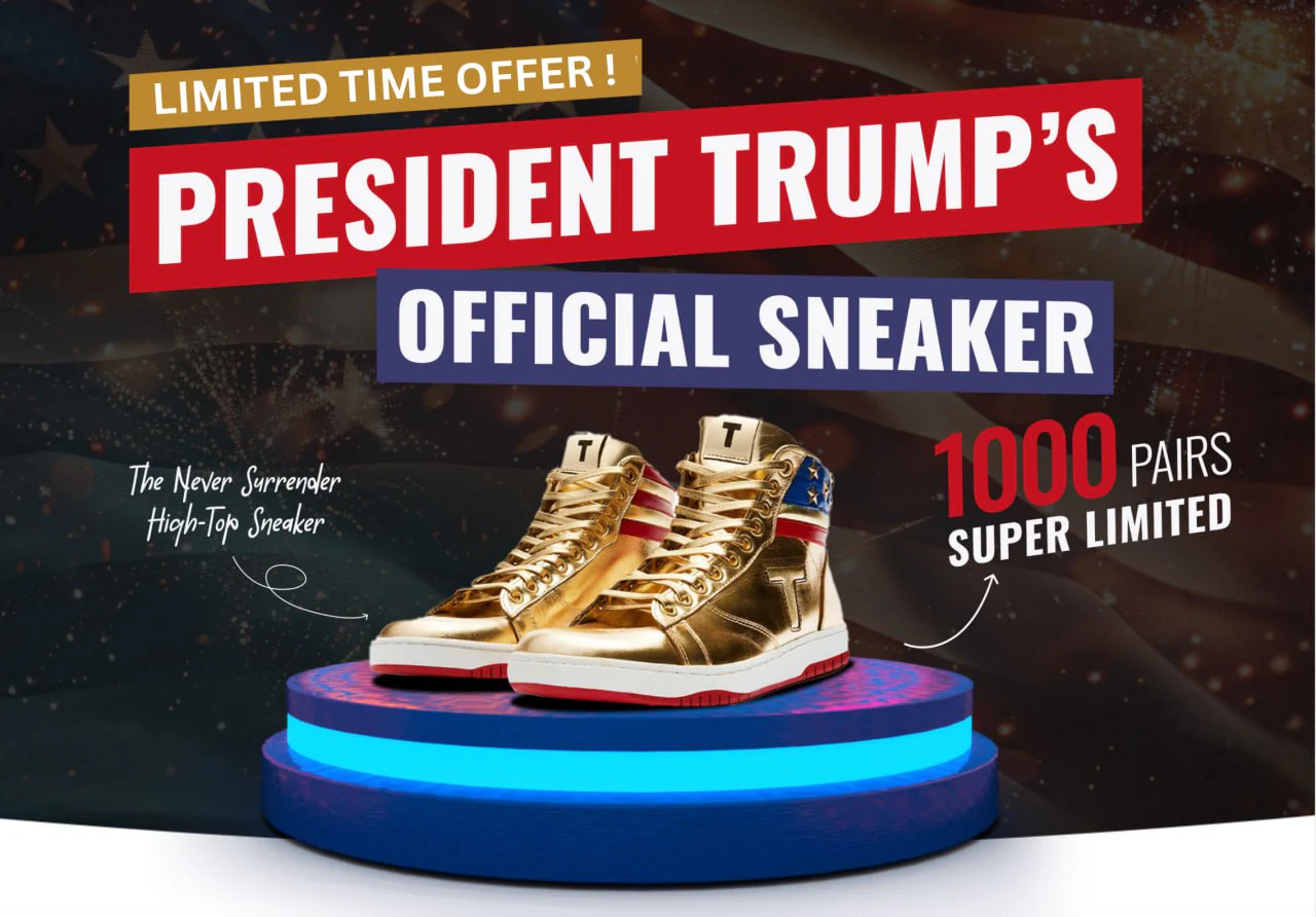 Donald J. Trump Sneakers Never Surrender