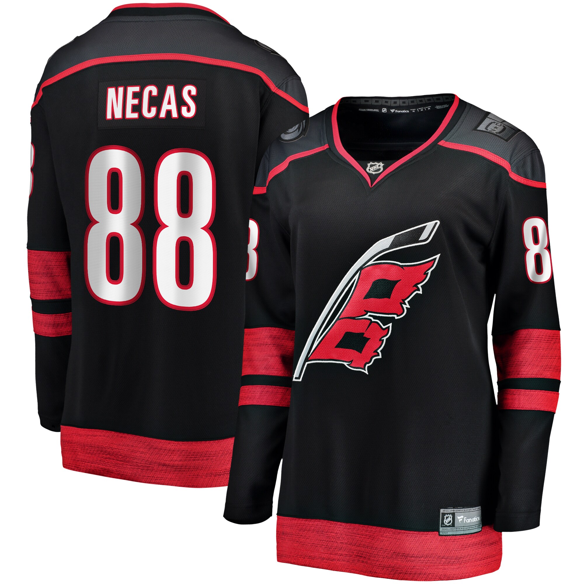 Martin Necas Carolina Hurricanes Fanatics Women’s Home Breakaway   Jersey – Black