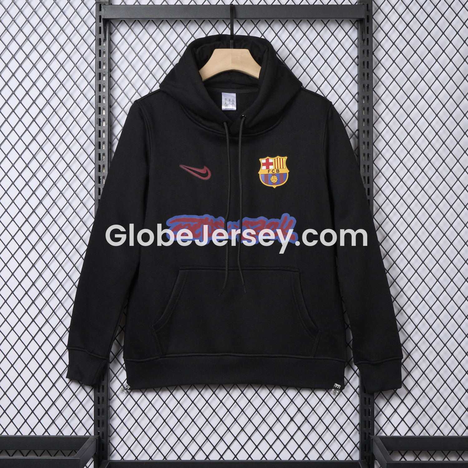 Barcelona x Travis Scott Black Unisex Pullover Hoodie