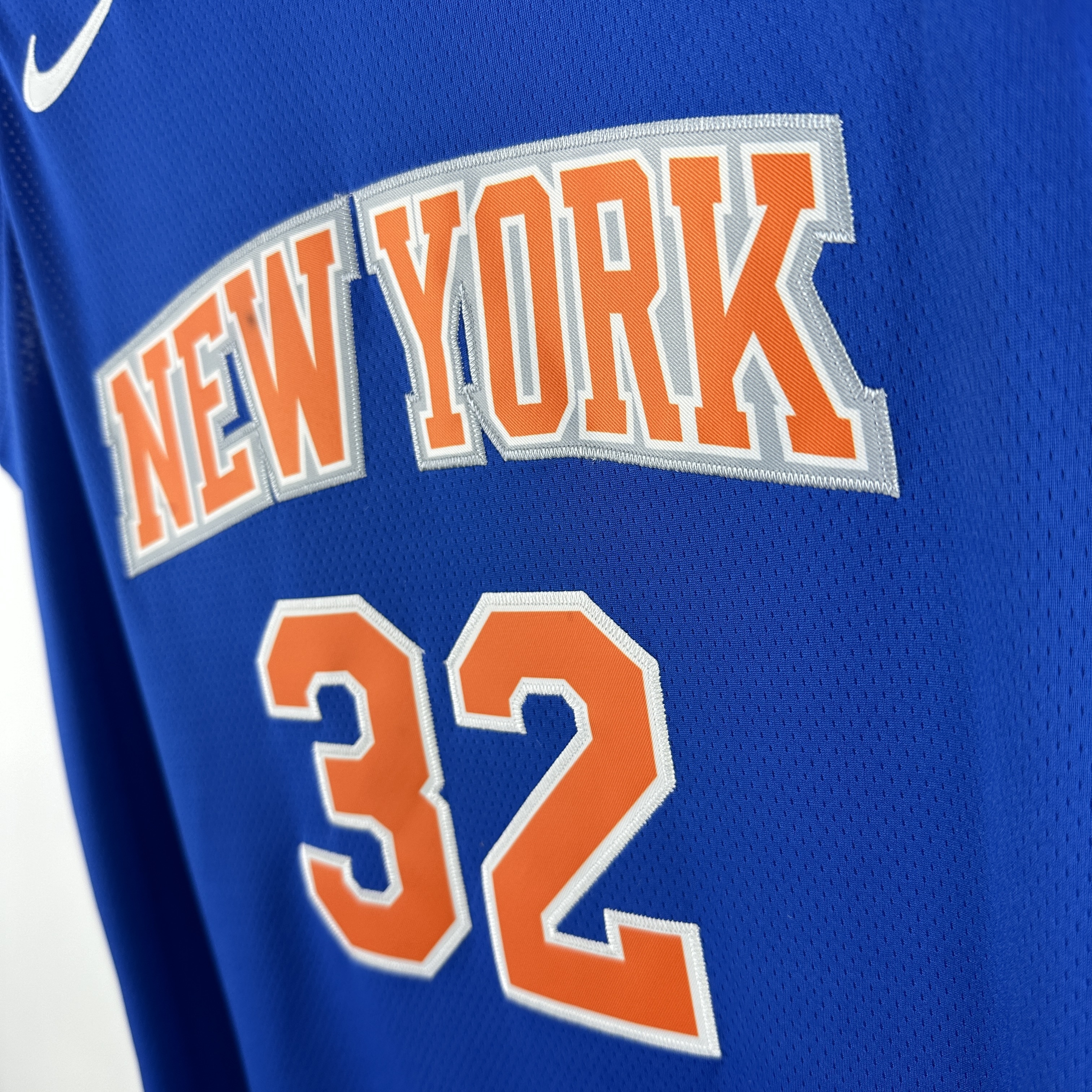 Embroidered Knicks Blue No. 32 Towns
