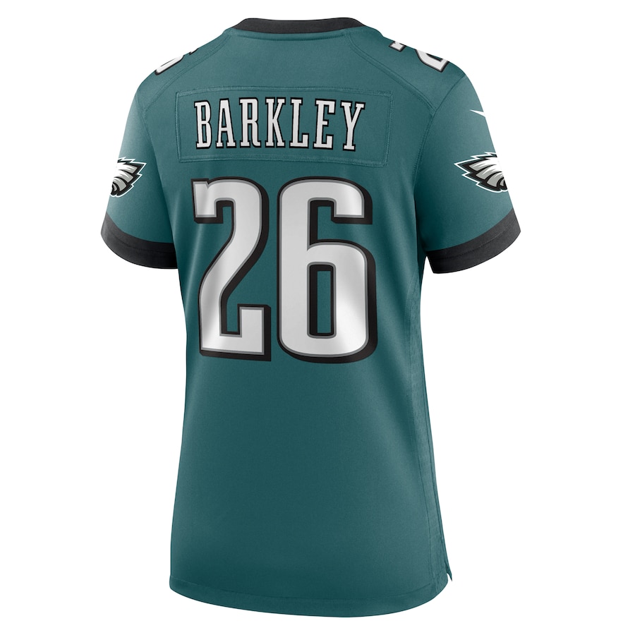 Women's Philadelphia Eagles Saquon Barkley Midnight Green Super Bowl LIX Game Jersey