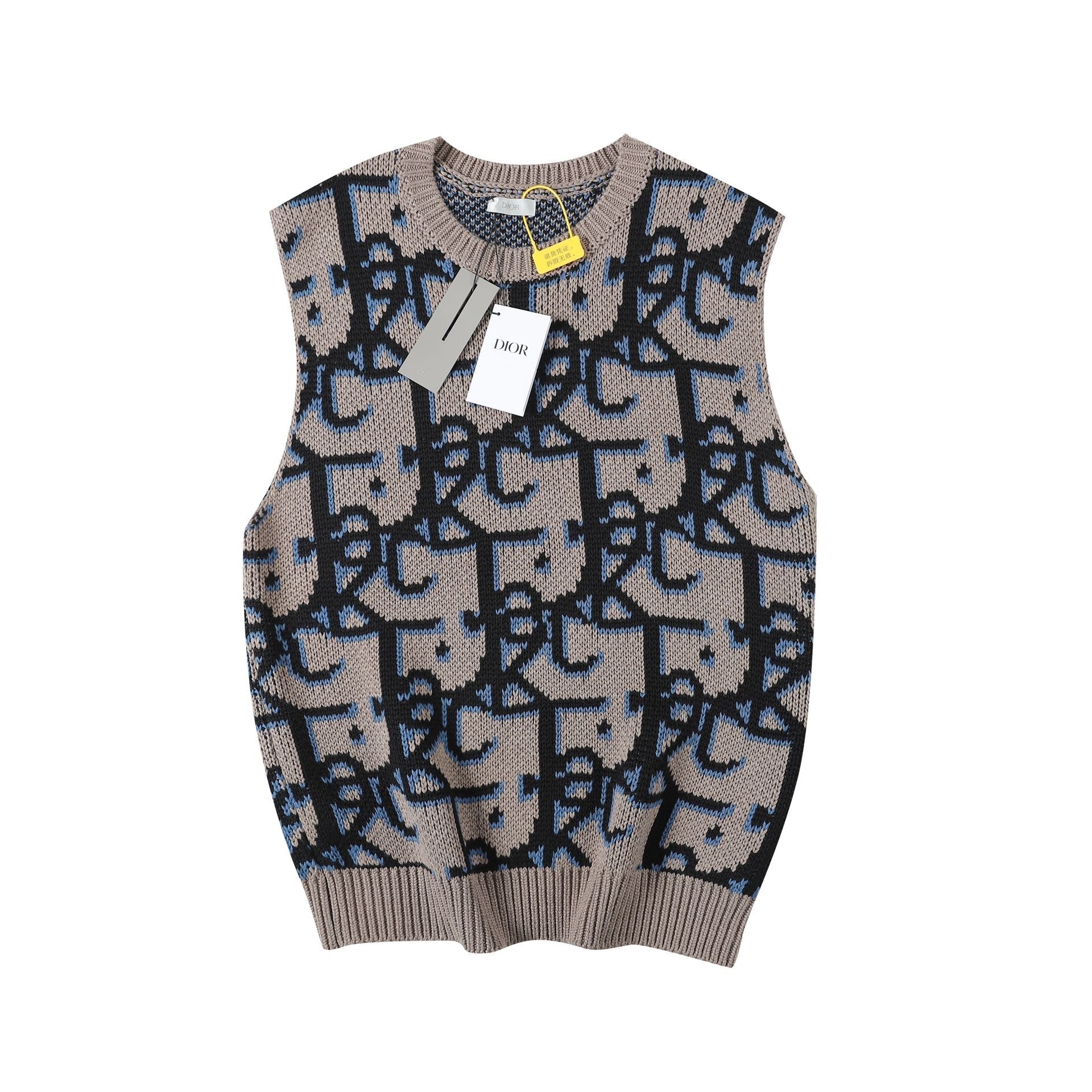 Jacquard vest sweater