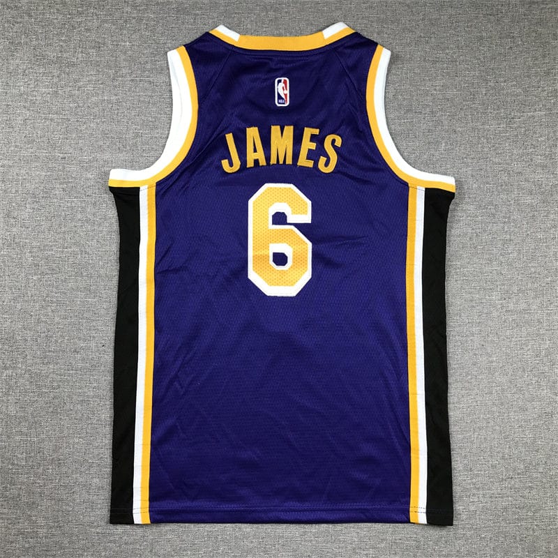 KID Lakers #6 purple crew neck