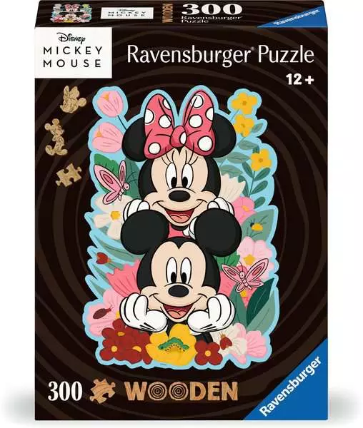 Disney Mickey & Minnie – 300 Piece Wooden Jigsaw Puzzle (Ravensburger)