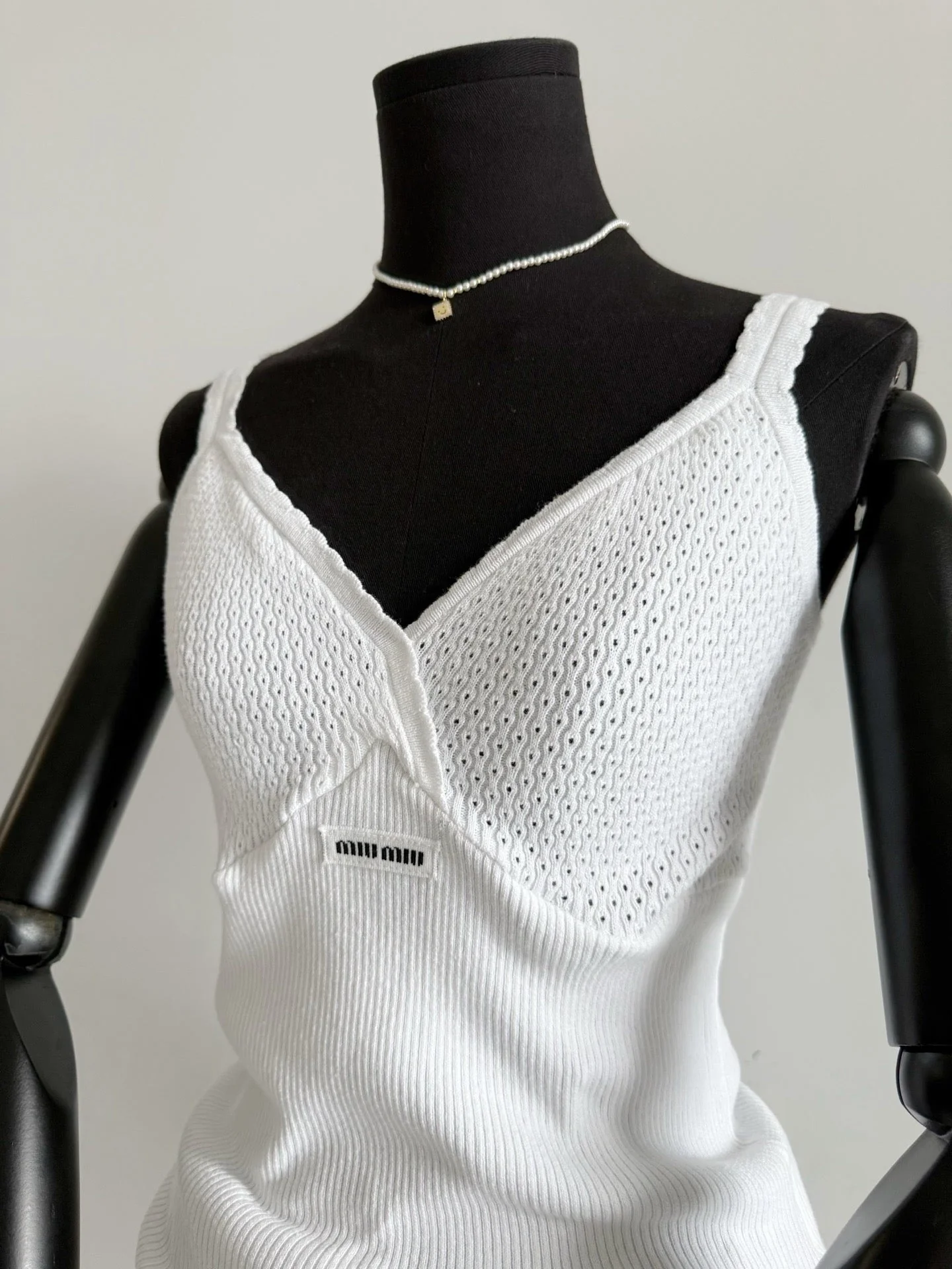 Egyptian cotton mm stretch knit vest