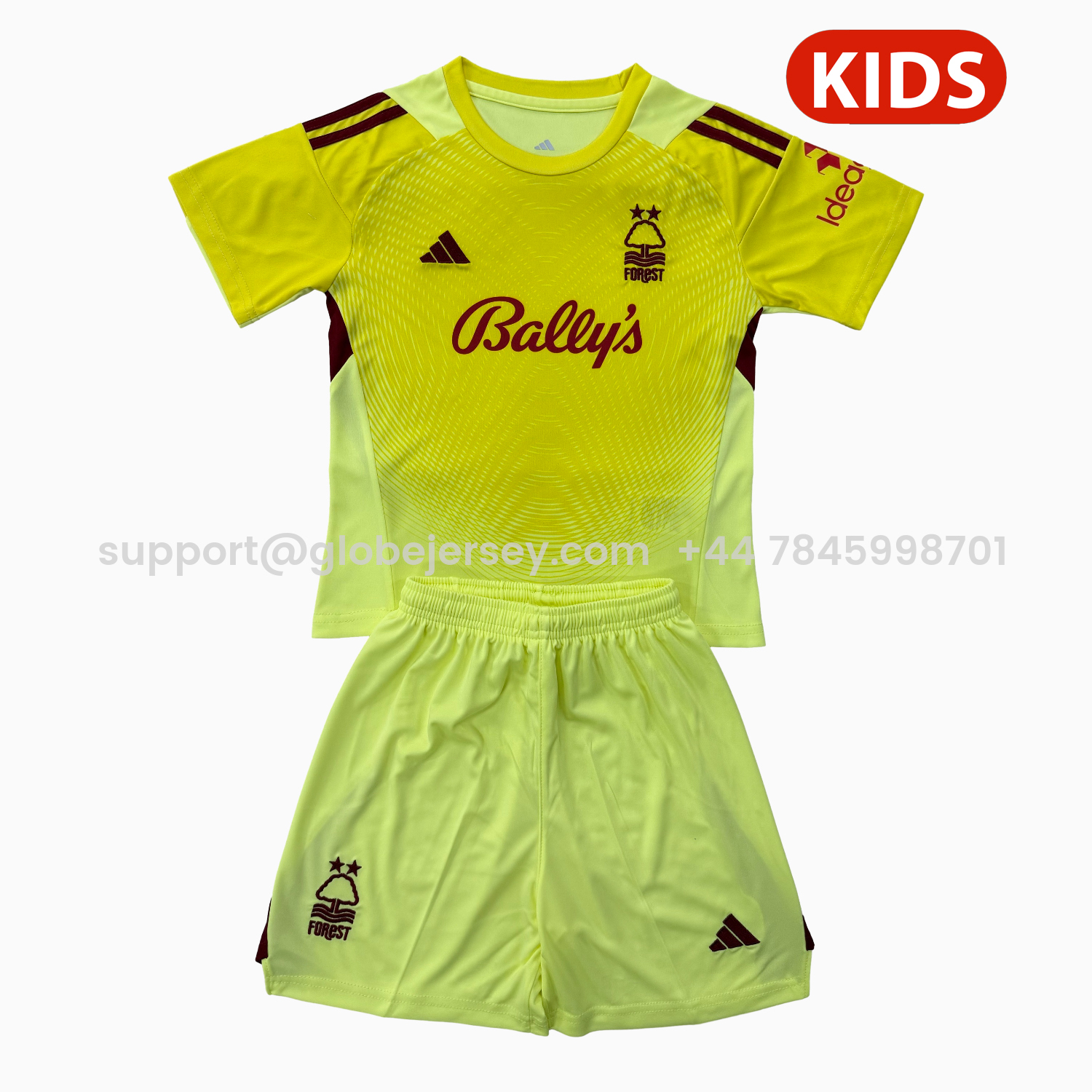 Nottingham Forest 25-26 Yellow Goalkeeper Kids Kit