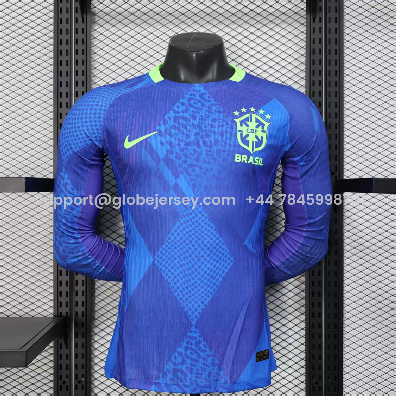 Brazil 2025 Women's Team Away Long Sleeves Jersey - Men's Player Version