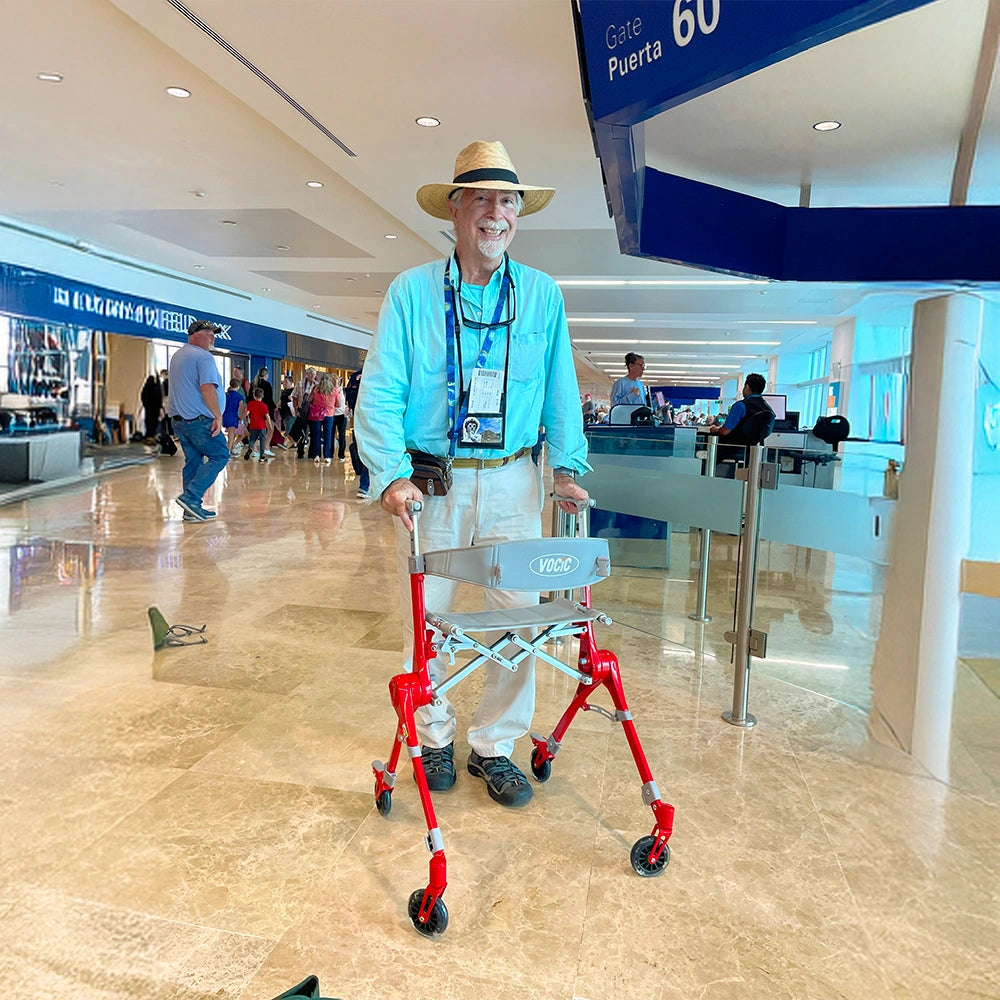 💥Costco-Last Day For Clearance✨VOCIC Z35 PackGo Ultra Lightweight Foldable Rollator Walker, Includes Carry Bag