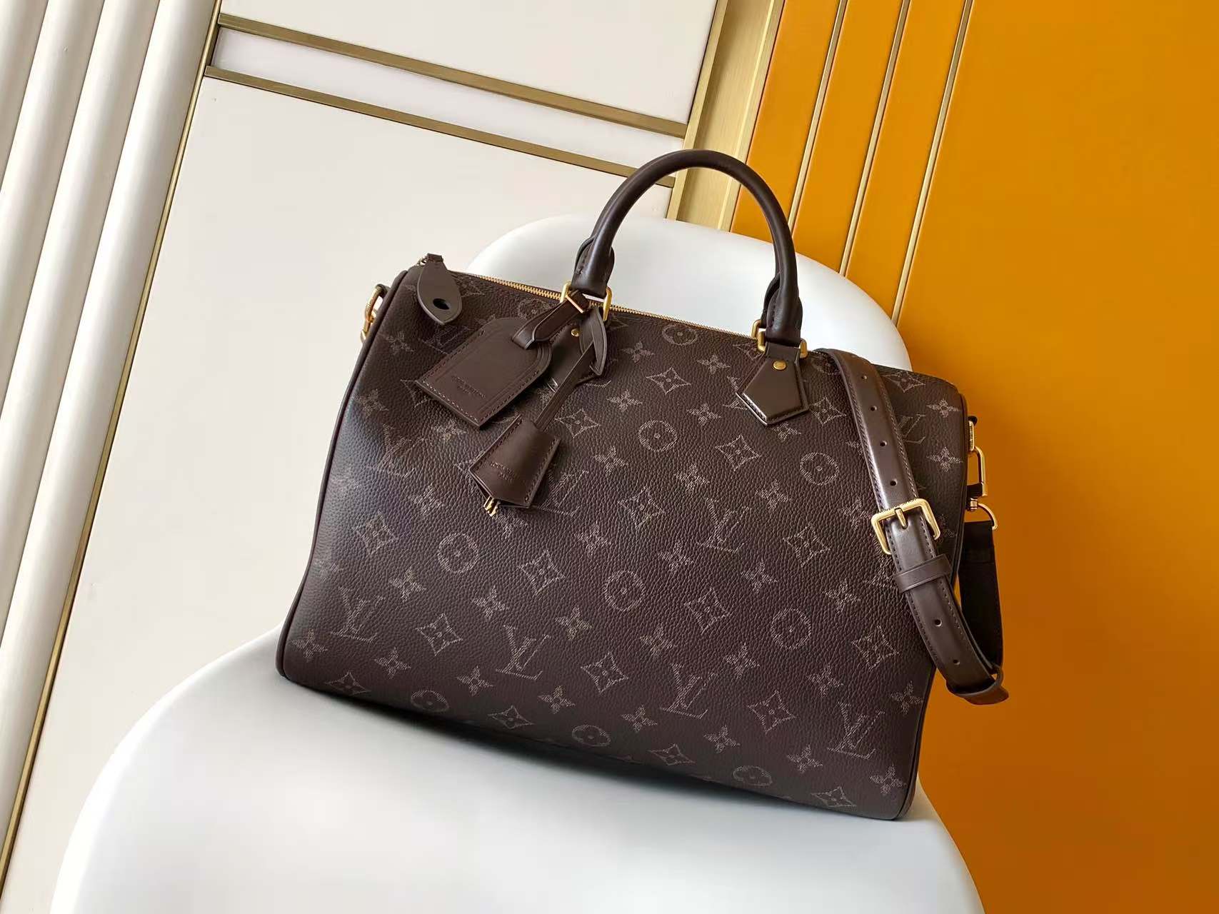 [15A] LV Speedy P9 40 Coffee