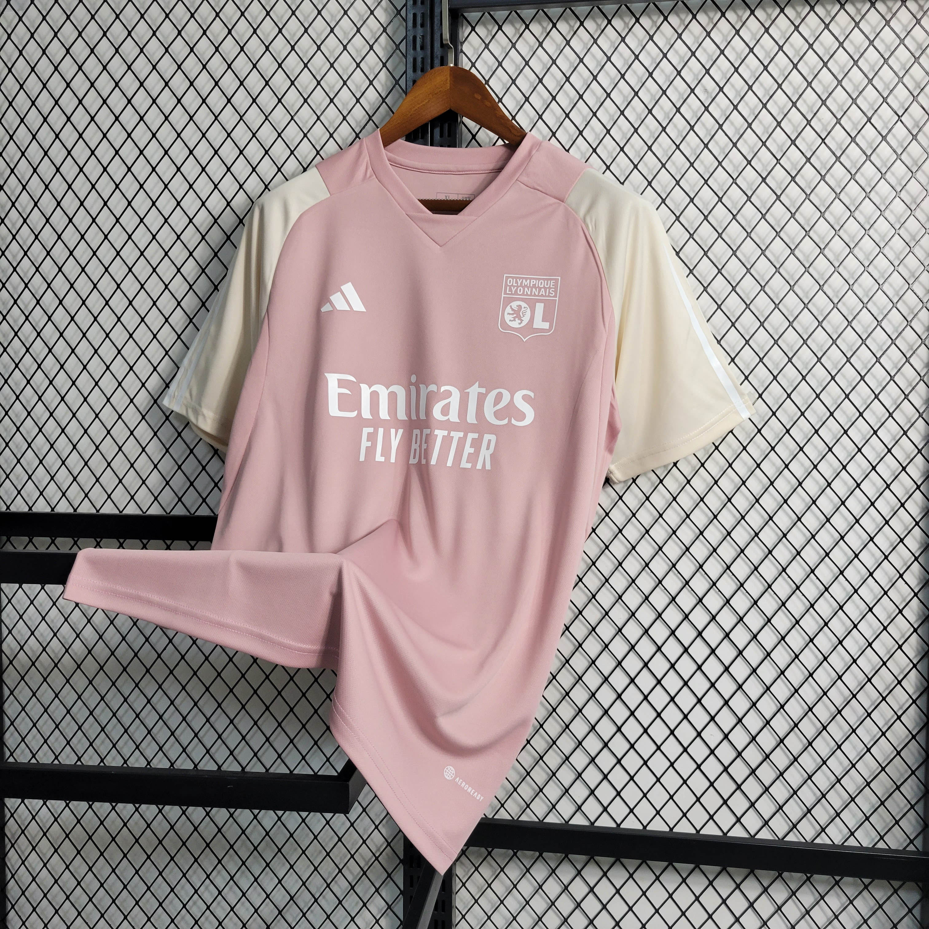 2023/2024 Lyon Training Wear Pink Football Shirt - Fans Edition