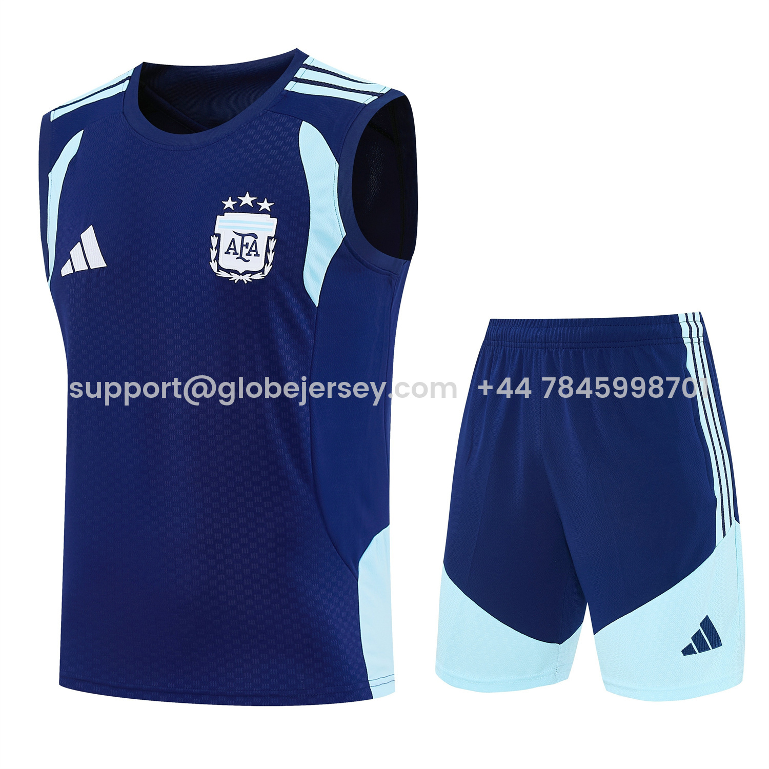 Argentina 2026 Vest Training Set - Dark Blue Vest and Shorts