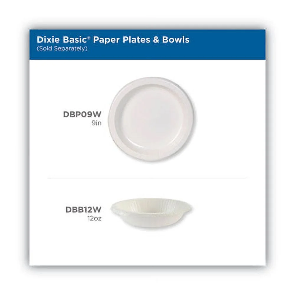 Paper Dinnerware, Plates, White, 8.5