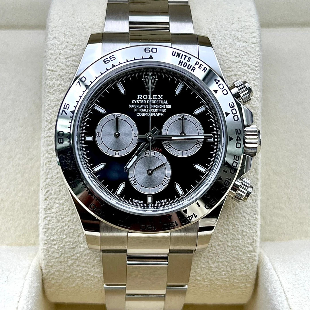【Super Clone】ROLEX Daytona White Gold/Black/Oyster m126509-0001