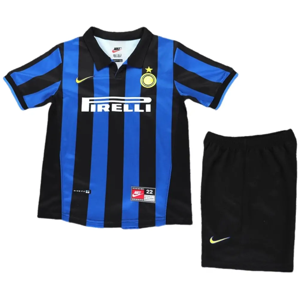 1998-99 Inter Milan Home Retro Children's Jersey Set - Fans Edition