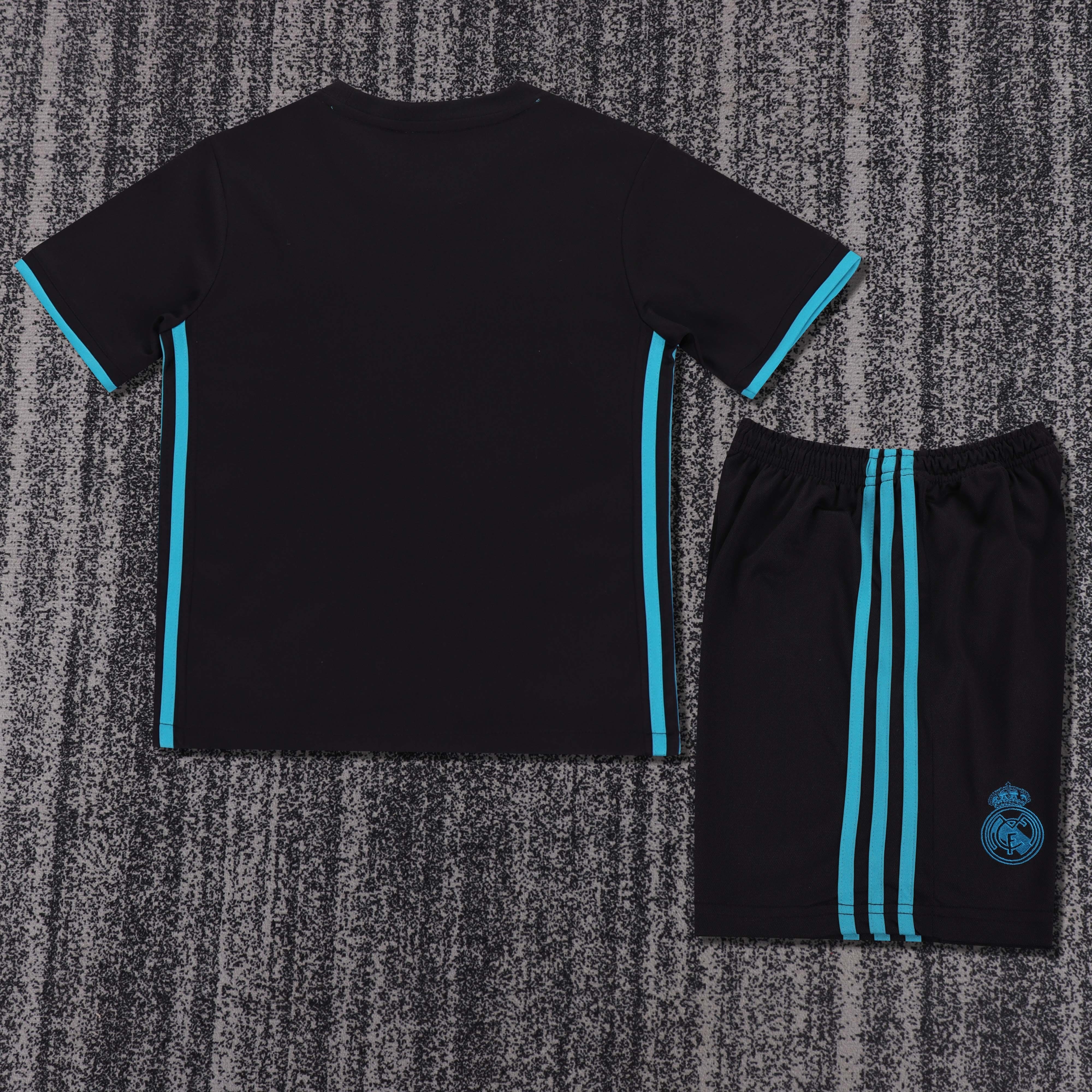 2017-18 Real Madrid Away Retro Children's Jersey Set - Fans Edition