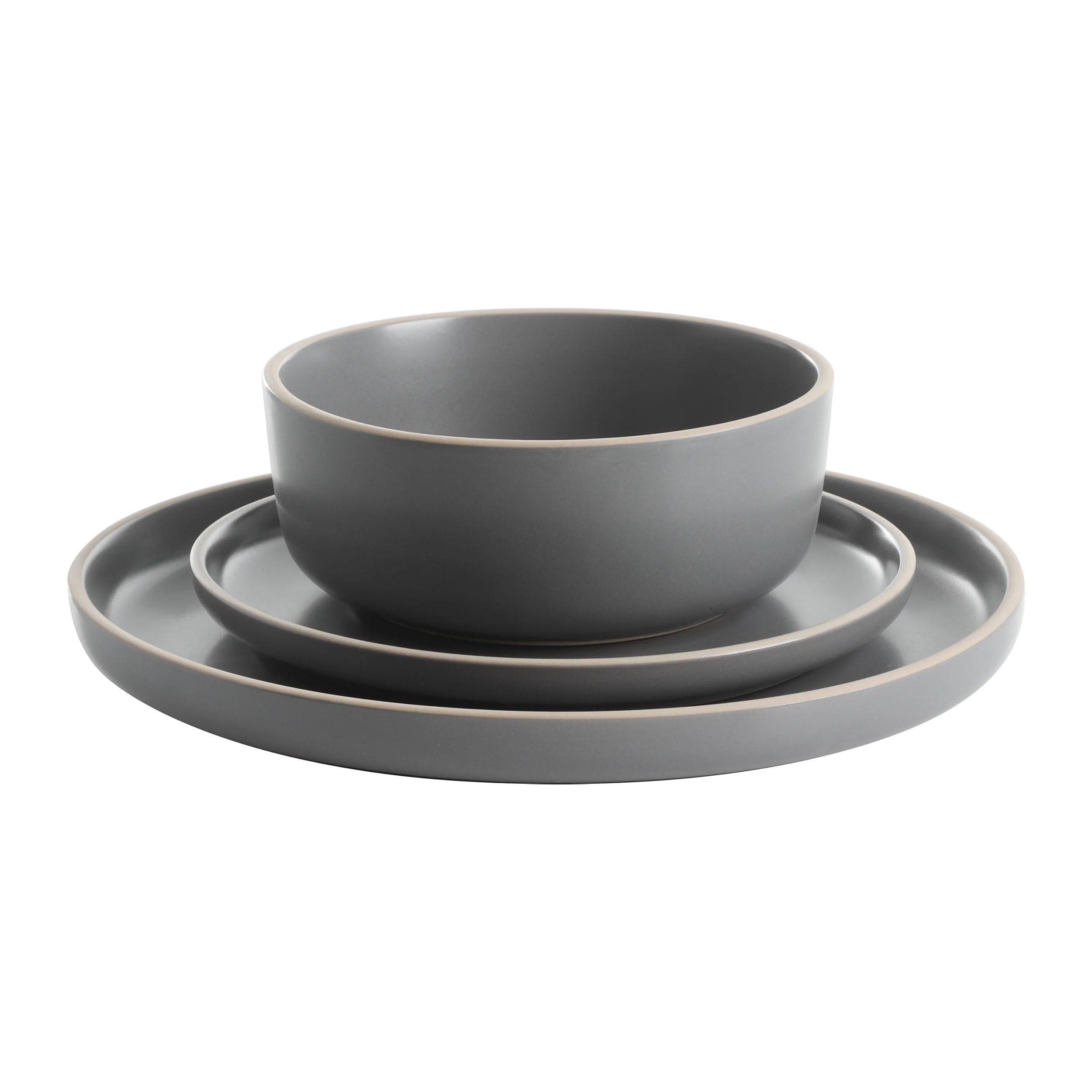 Gibson Home Zuma 18 Piece Dinnerware Set - Black