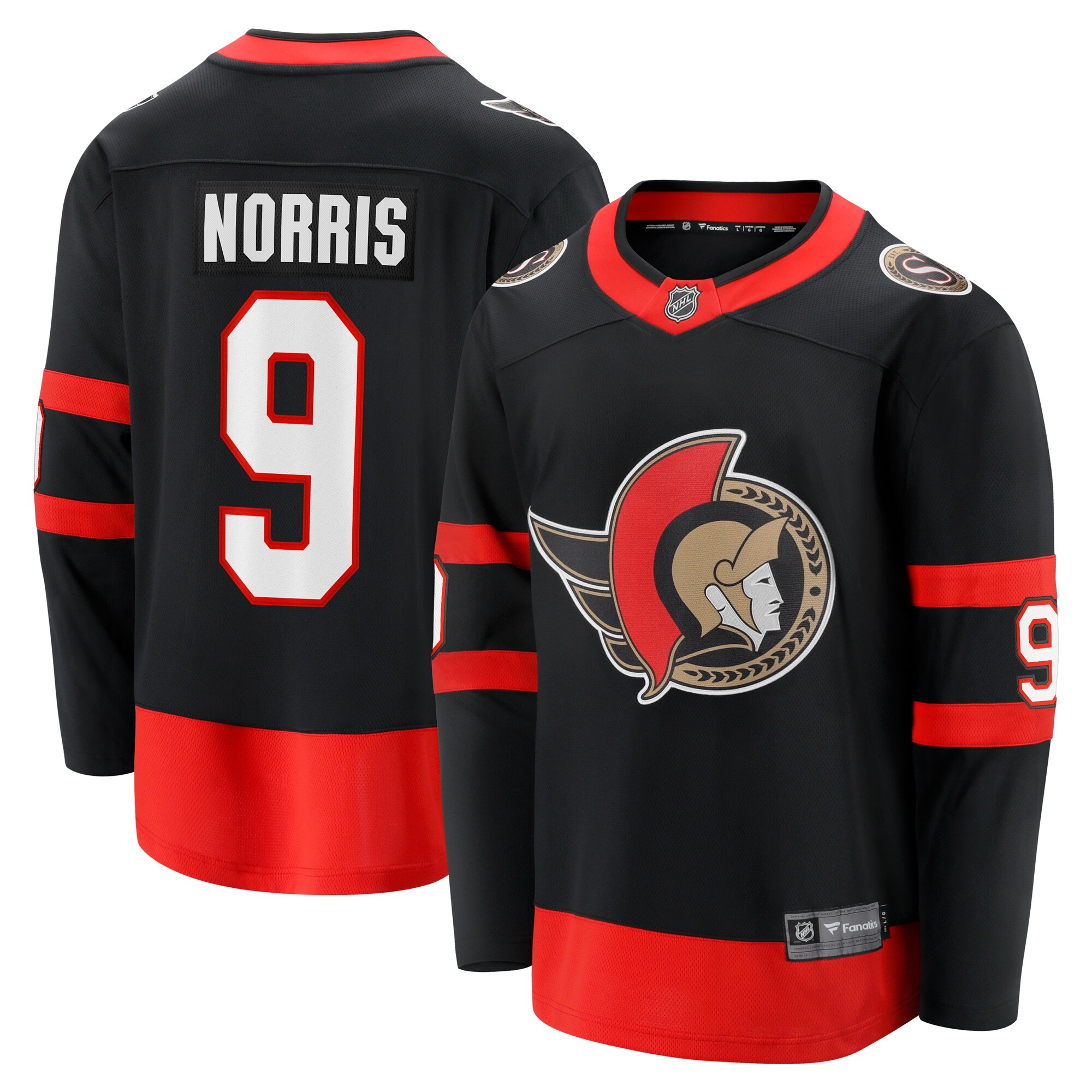 Josh Norris Ottawa Senators Fanatics Home Breakaway Jersey – Black