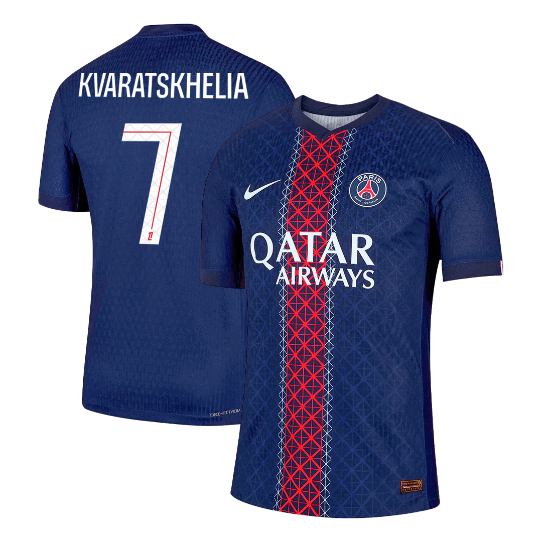 KVARATSKHELIA #7 PSG Home Player Version Soccer Jersey 2025/26