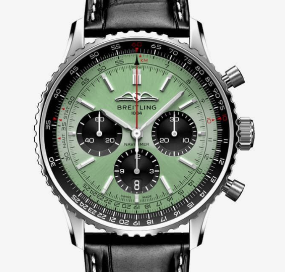 【Super Clone】Breitling AB0138241L1P1 Navitimer B01 Green Dial - Νew