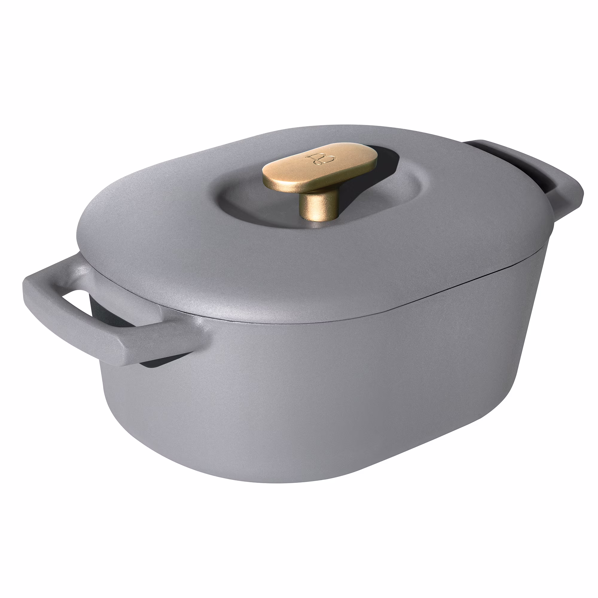 Beautiful 6 Quart Enamel Dutch Oven, Black Sesame by Drew Barrymore