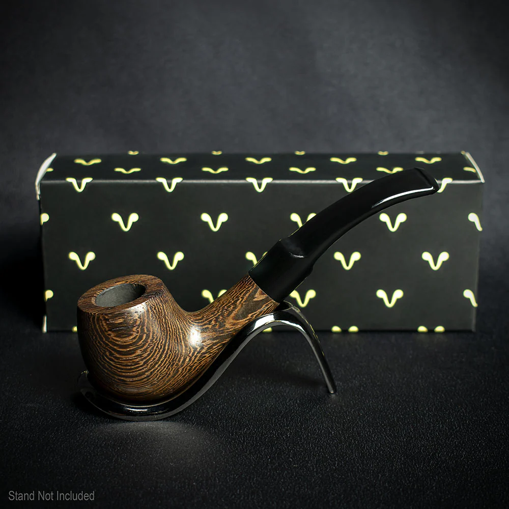 Smoke-King 9mm Brown Wenge Wood Budget Pipe - Bent