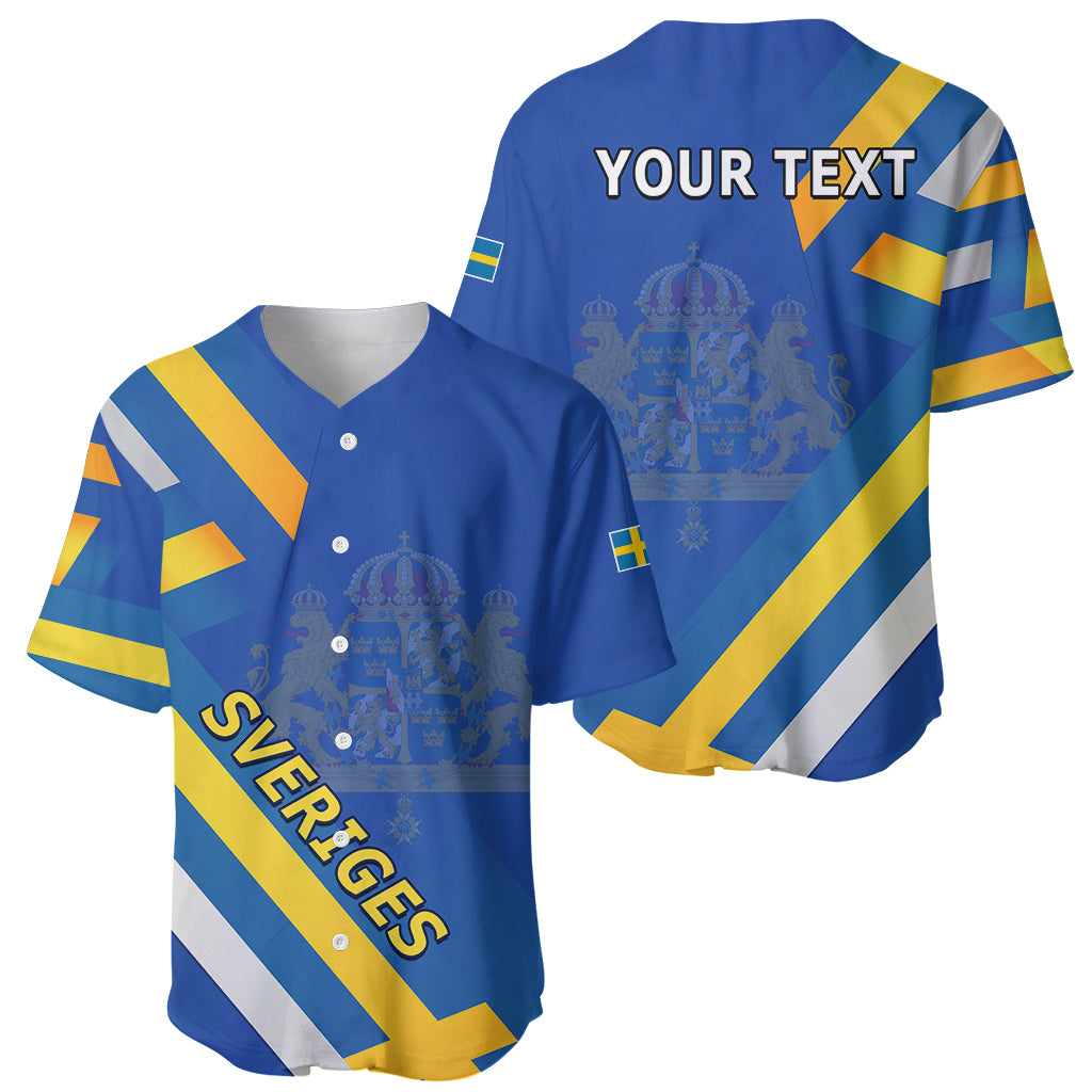 Custom Sweden National Day Baseball Jersey Sveriges Nationaldag Flag Style LT9