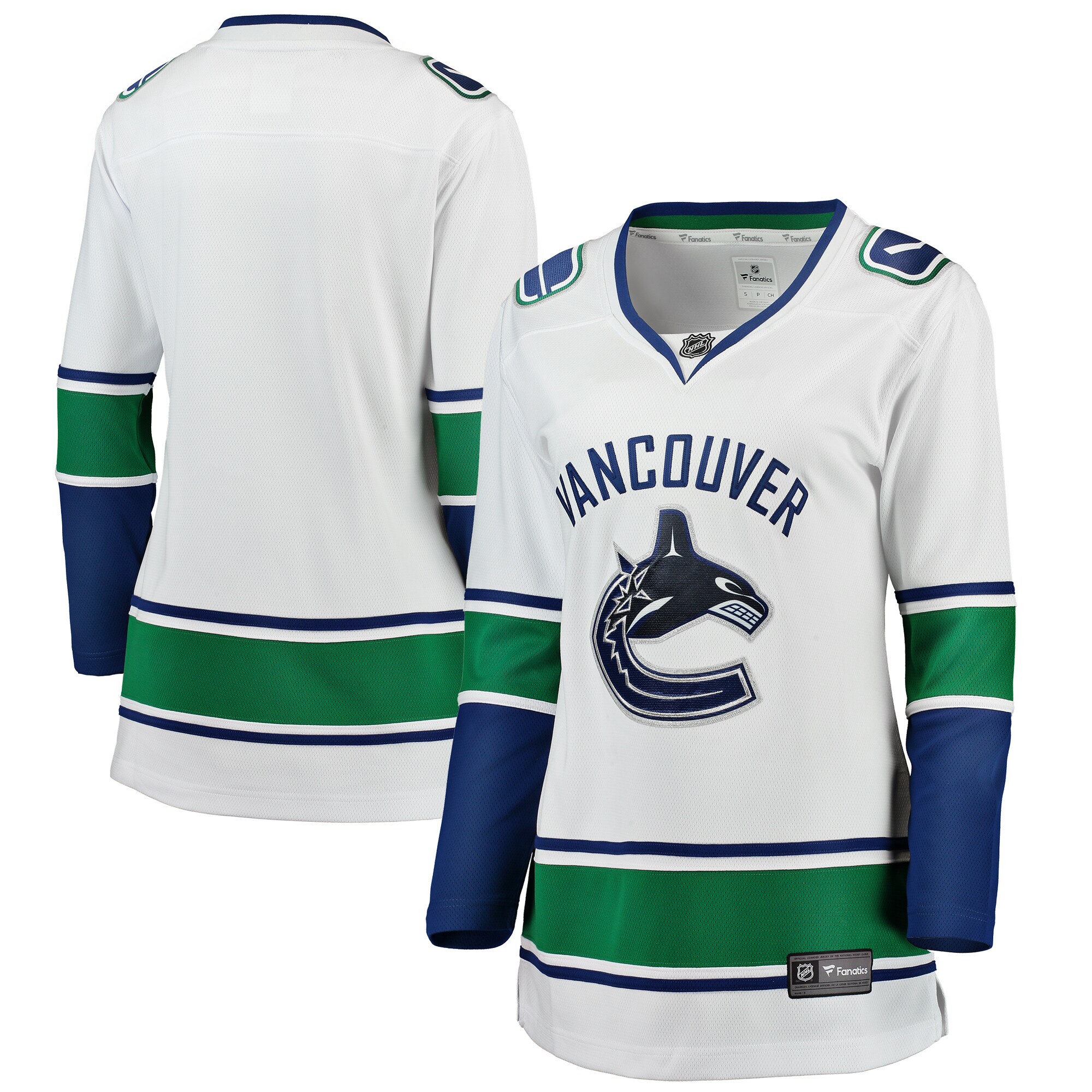 Vancouver Canucks Fanatics Women’s Away Breakaway Jersey – White
