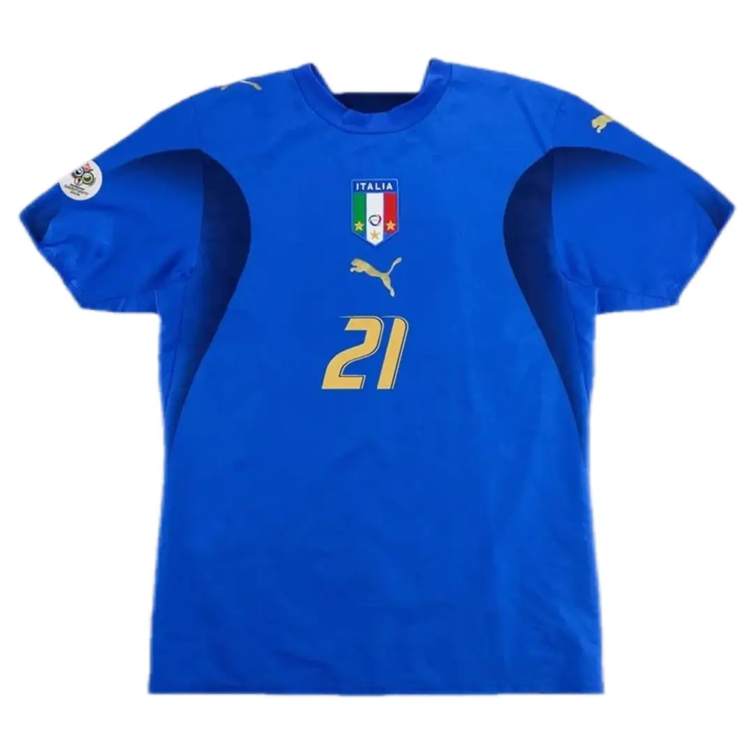 PIRLO #21 Italy 2006 Home Retro Football Jersey